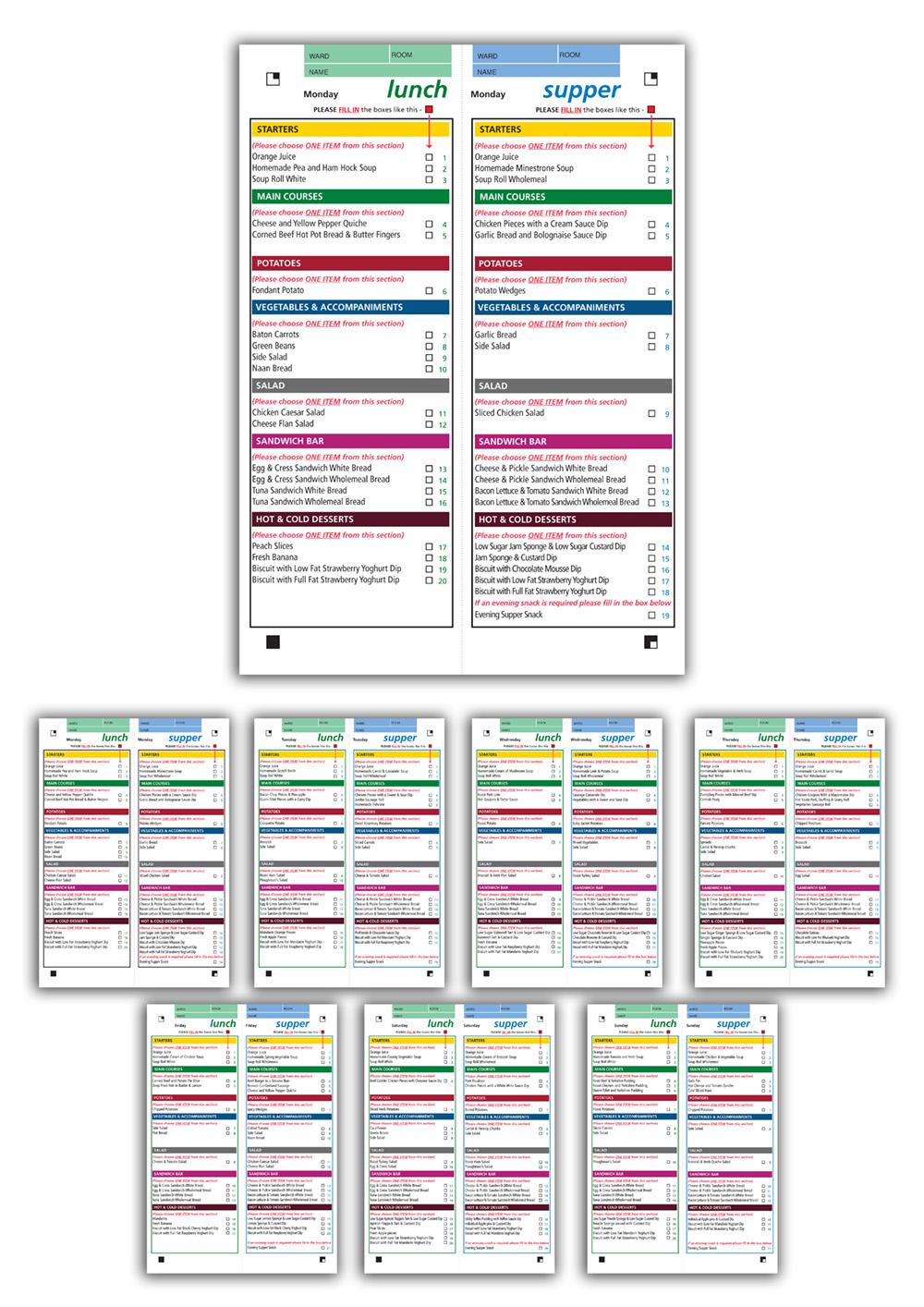 Finger Menu Page 1